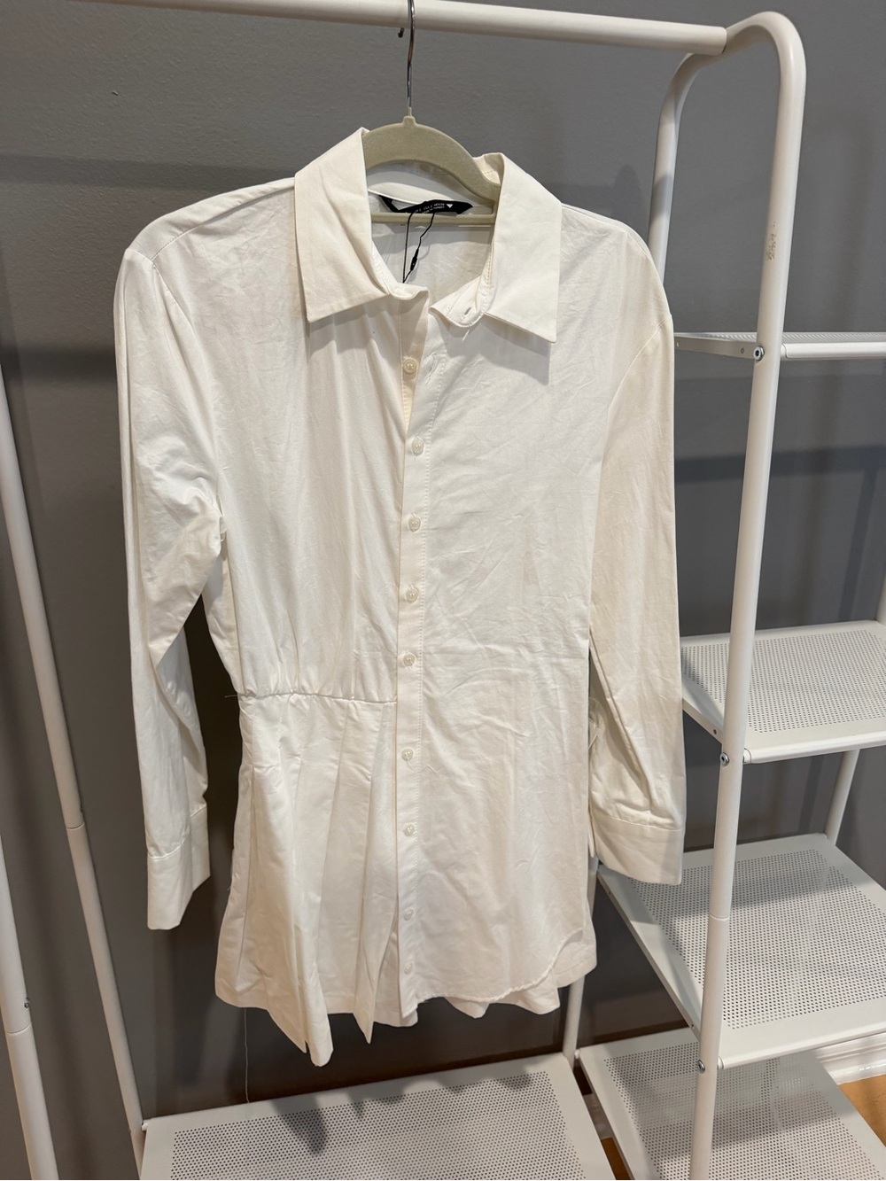Zara Button-Down Long-Sleeve Dress